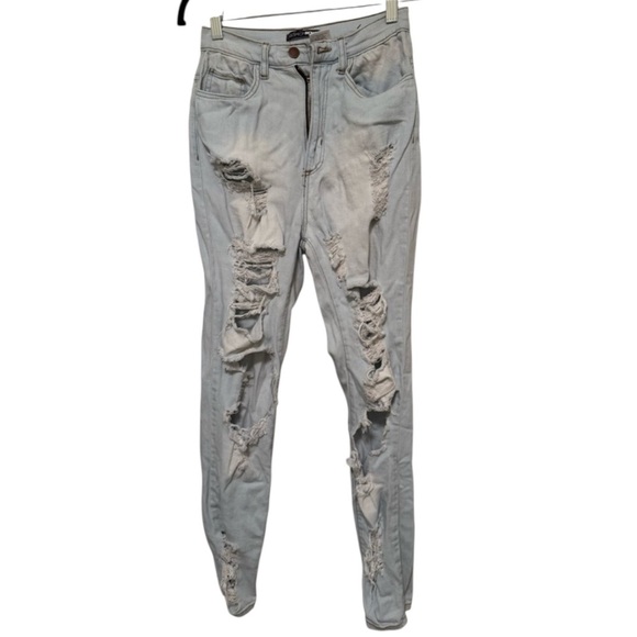 Size 9 women’s ripped distressed skinny jeans - Picture 1 of 4